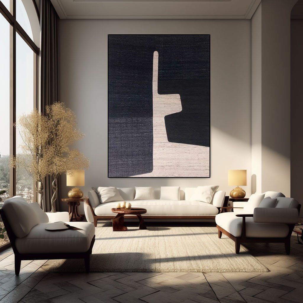 Minimalist Painting "Eclipsed Embrace"