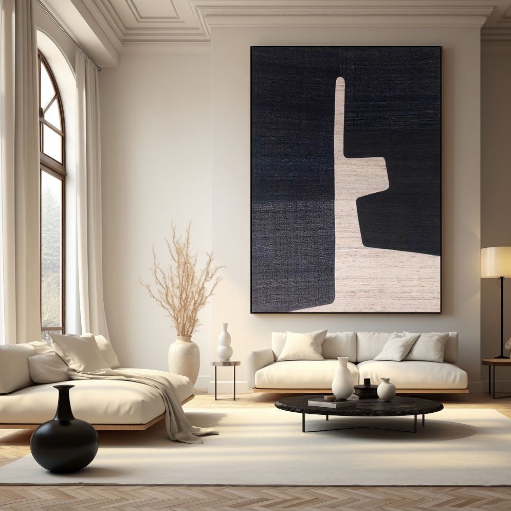 Minimalist Painting "Eclipsed Embrace"
