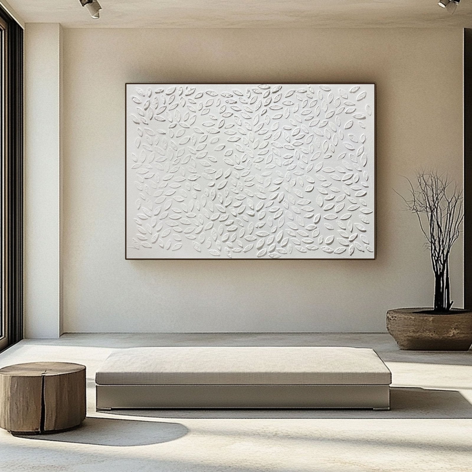Minimalist Painting "Élodie Feuille"