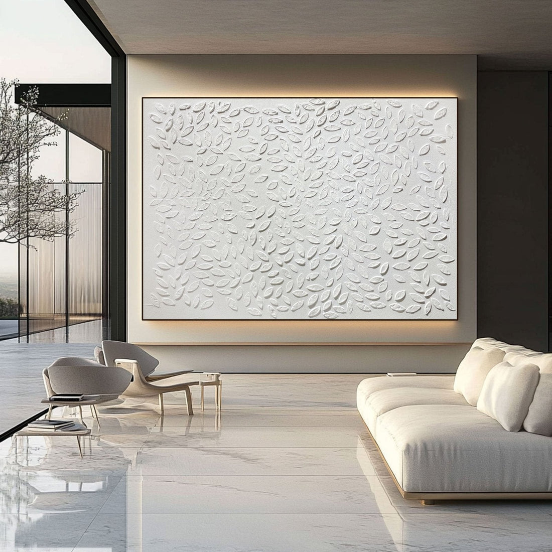 Minimalist Painting "Élodie Feuille"