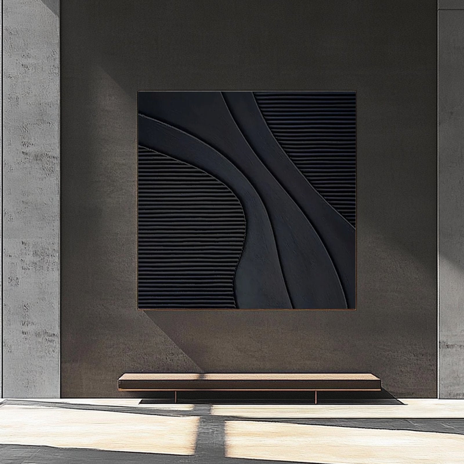 Minimalist Painting "Émeraude Sombre“