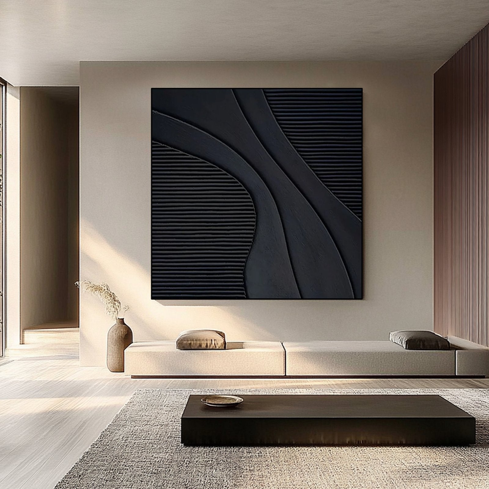 Minimalist Painting "Émeraude Sombre“