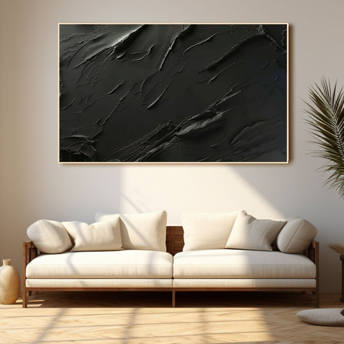 Minimalist Painting "Eternal Embrace of Shadows"