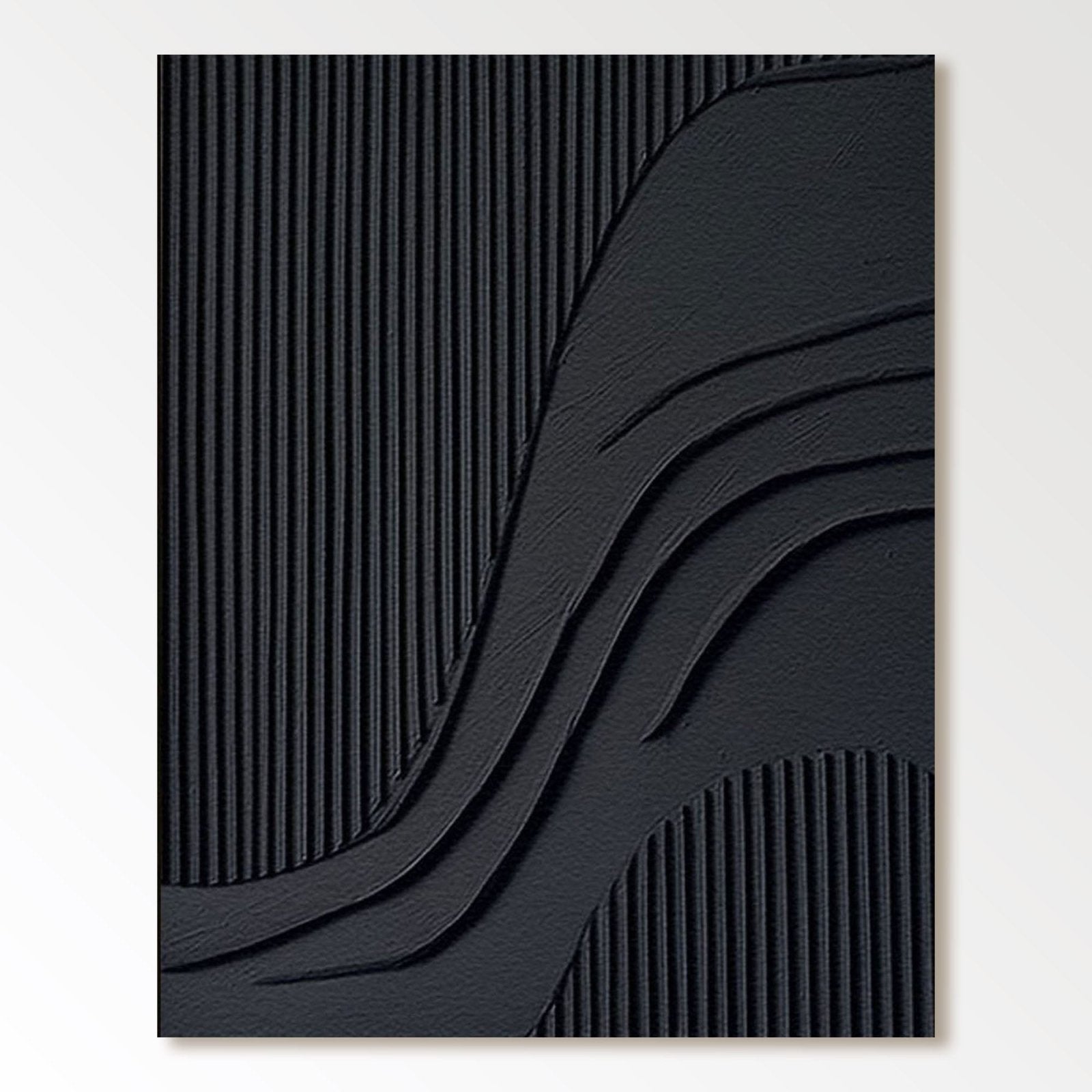 Minimalistisk maleri "Midnatsbølger"