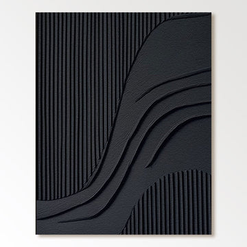 Minimalistisk maleri "Midnatsbølger"