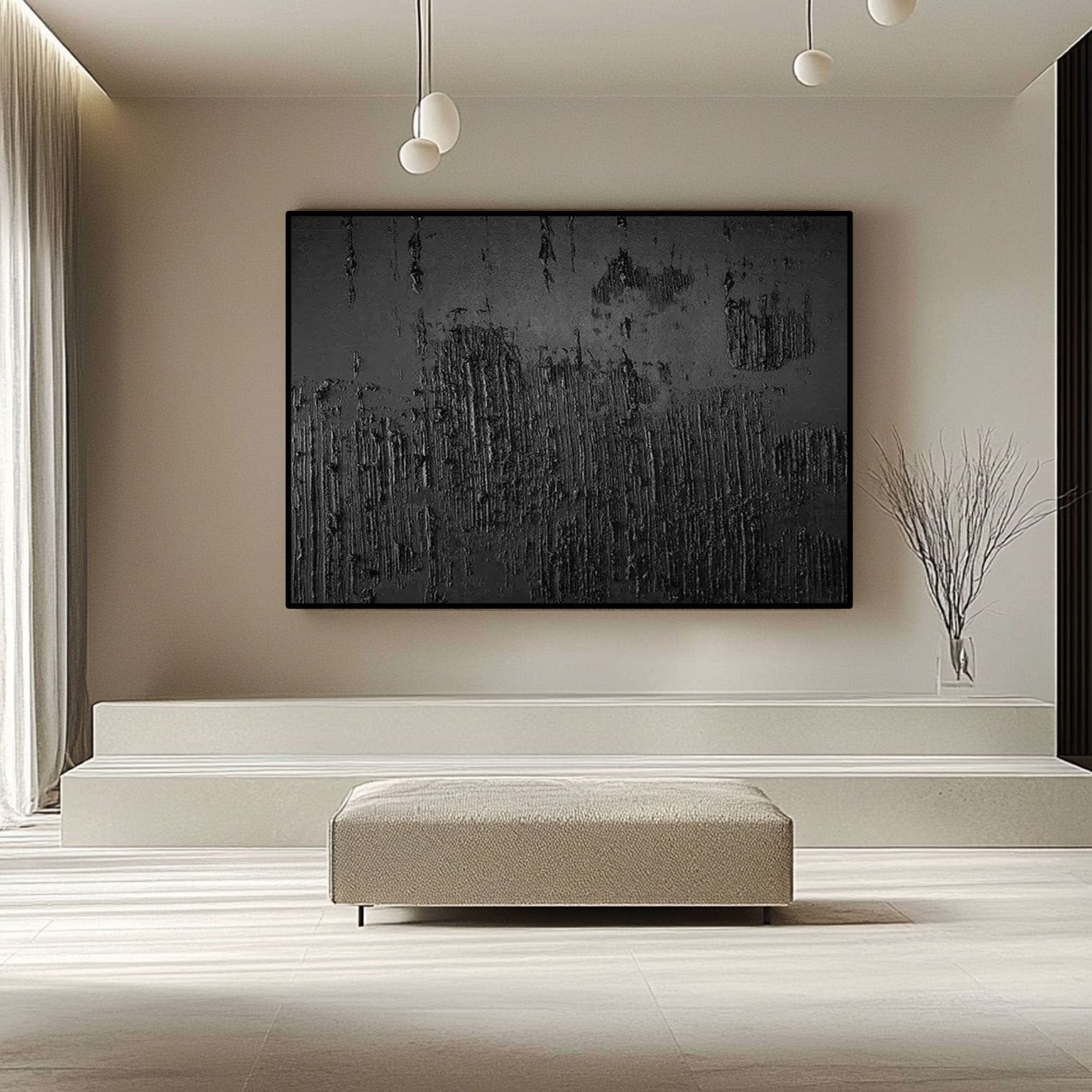 Minimalist Painting  "Noircey Obscur"