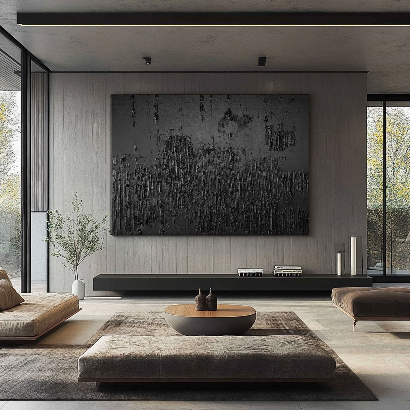 Minimalist Painting  "Noircey Obscur"