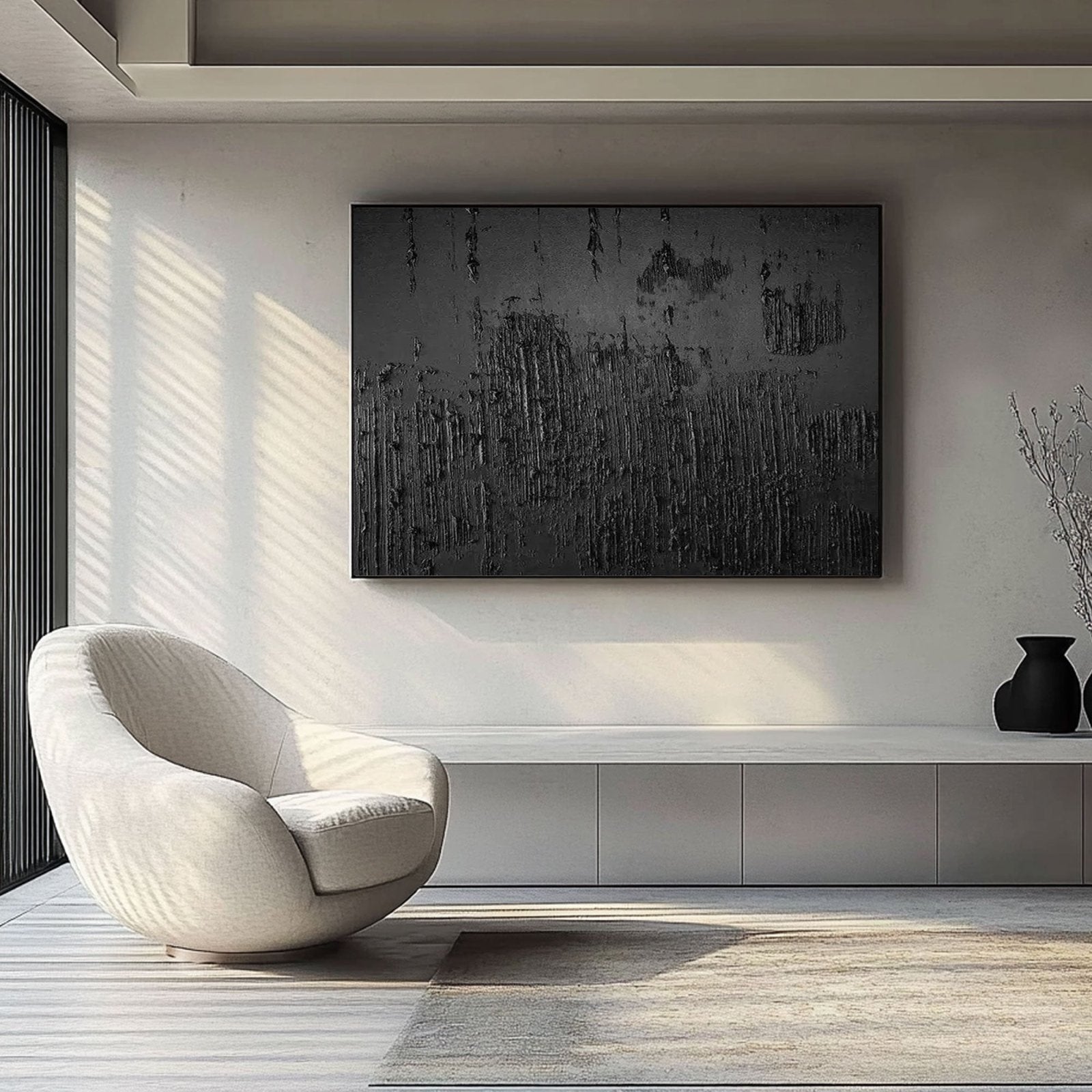 Minimalist Painting  "Noircey Obscur"