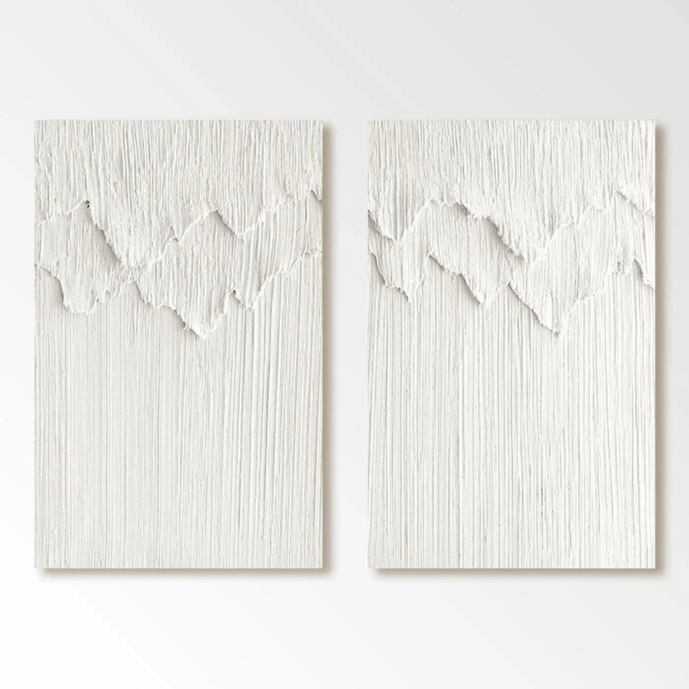 Minimalistisk maleri "Sneklædt ro"