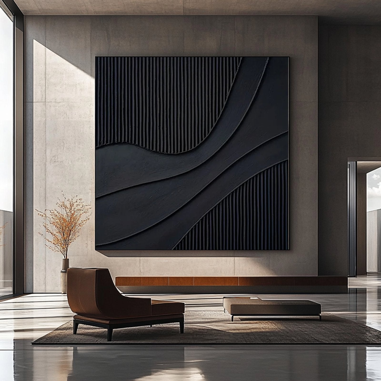 Minimalist Painting "Victor Sombre”