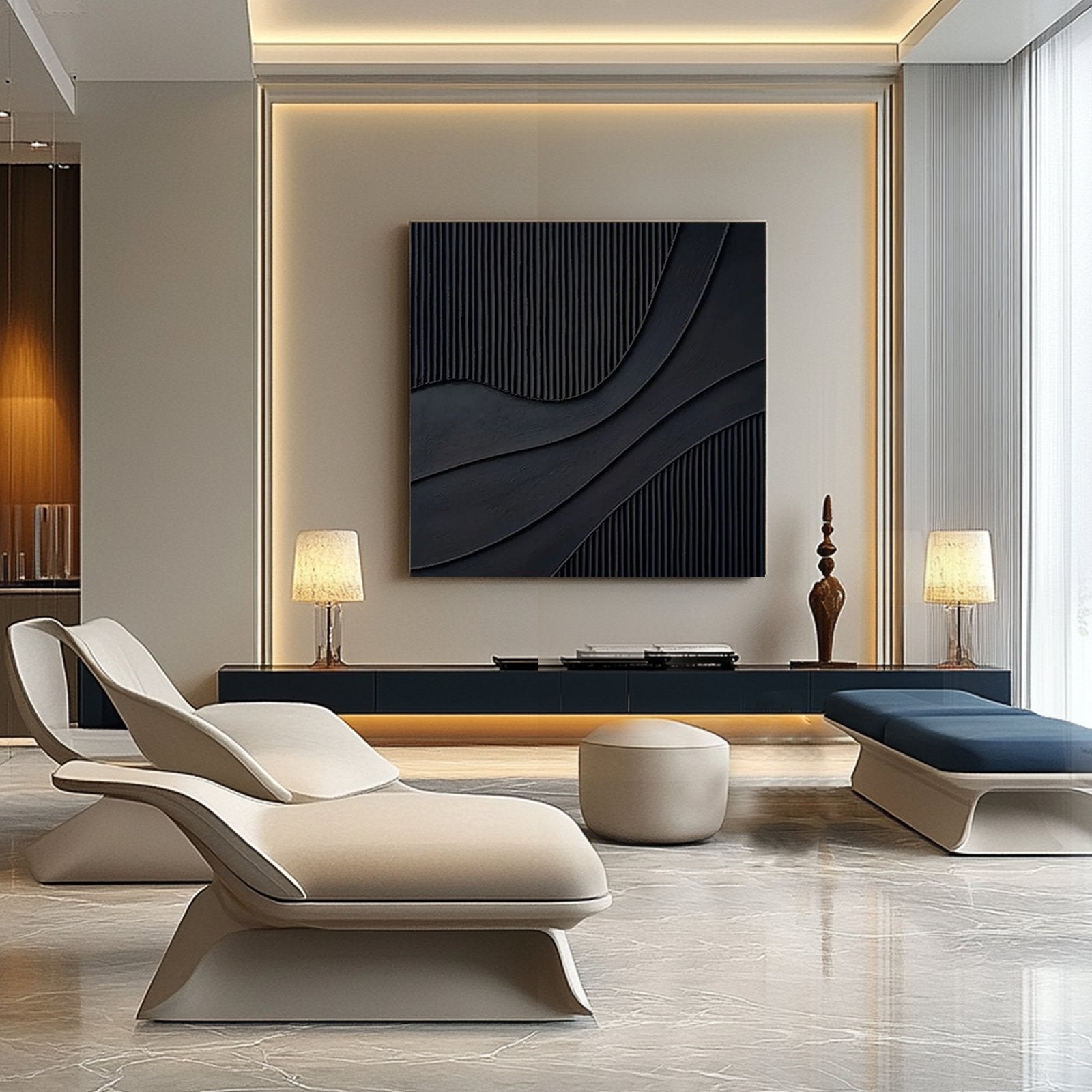 Minimalist Painting "Victor Sombre”