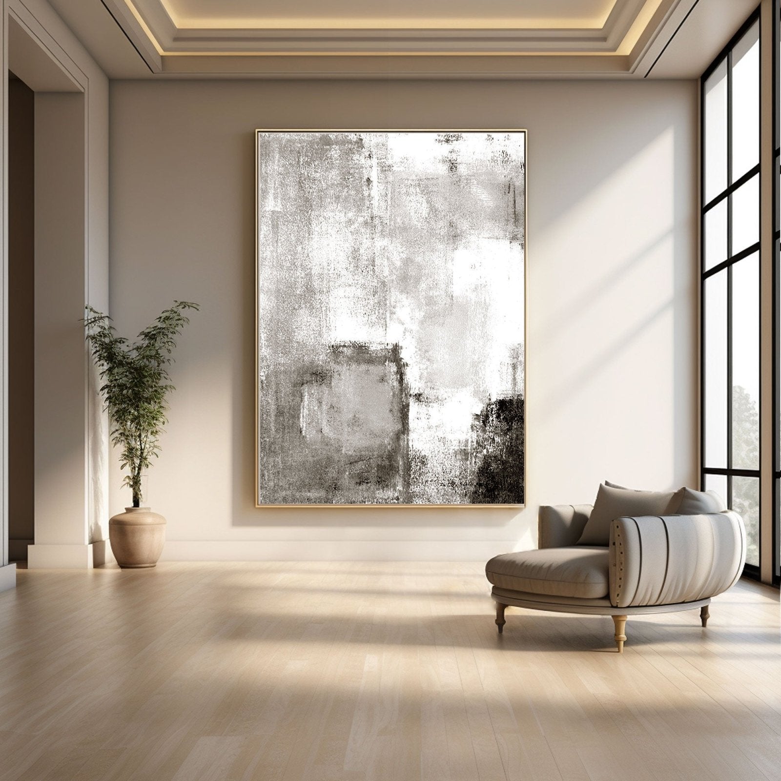 Minimalist Painting "Whispers in Monochrome"