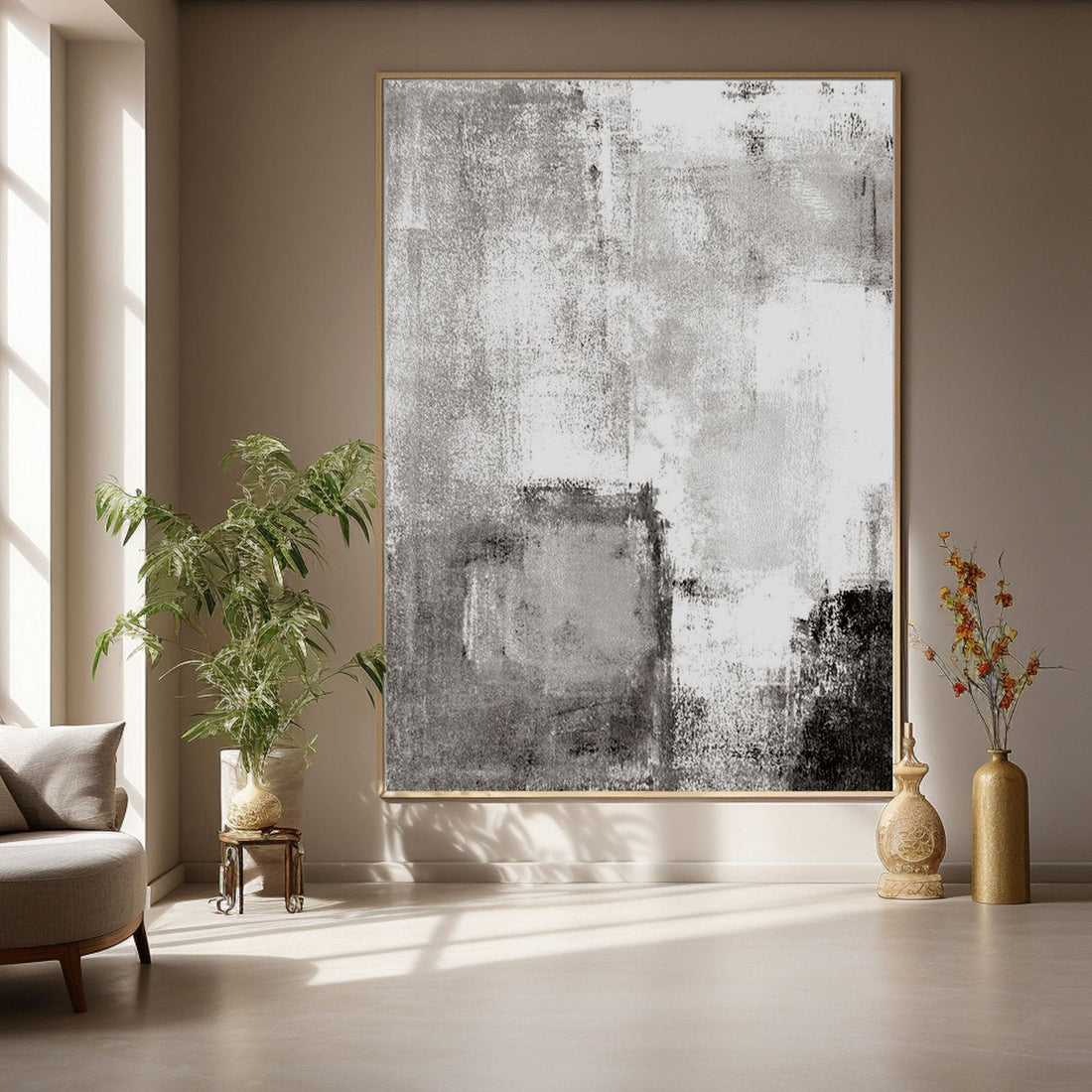 Minimalist Painting "Whispers in Monochrome"