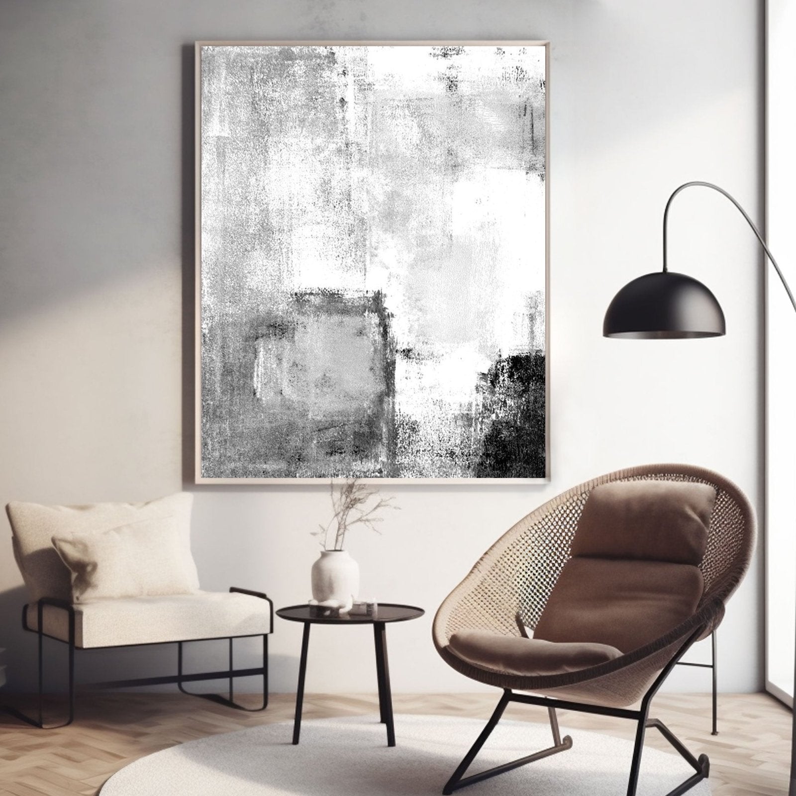 Minimalist Painting "Whispers in Monochrome"