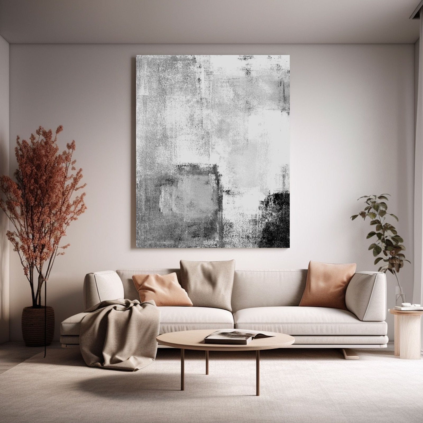 Minimalist Painting "Whispers in Monochrome"