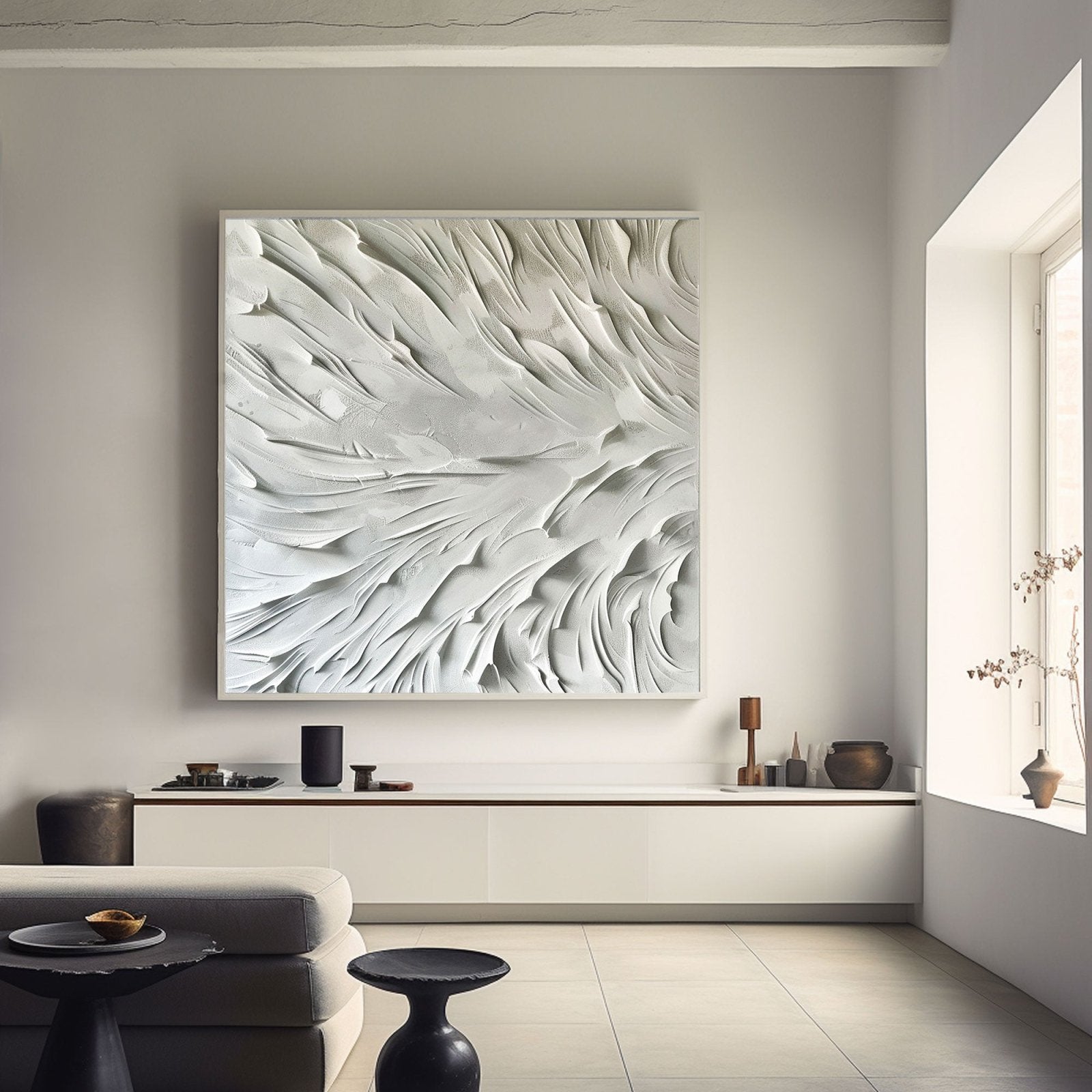 Minimalist Plaster Art "Flow“