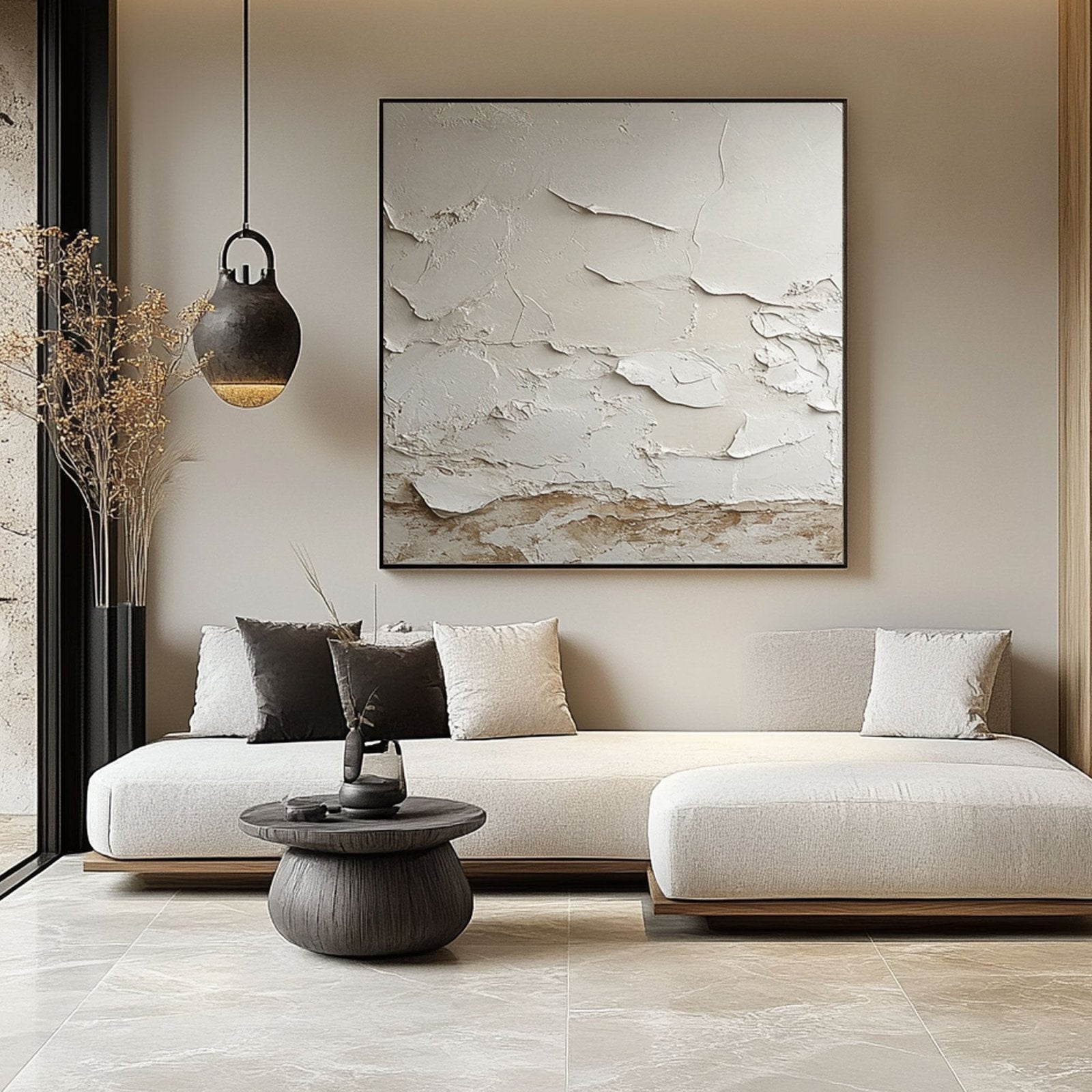 Minimalist Plaster Art "Silence du Plâtre"