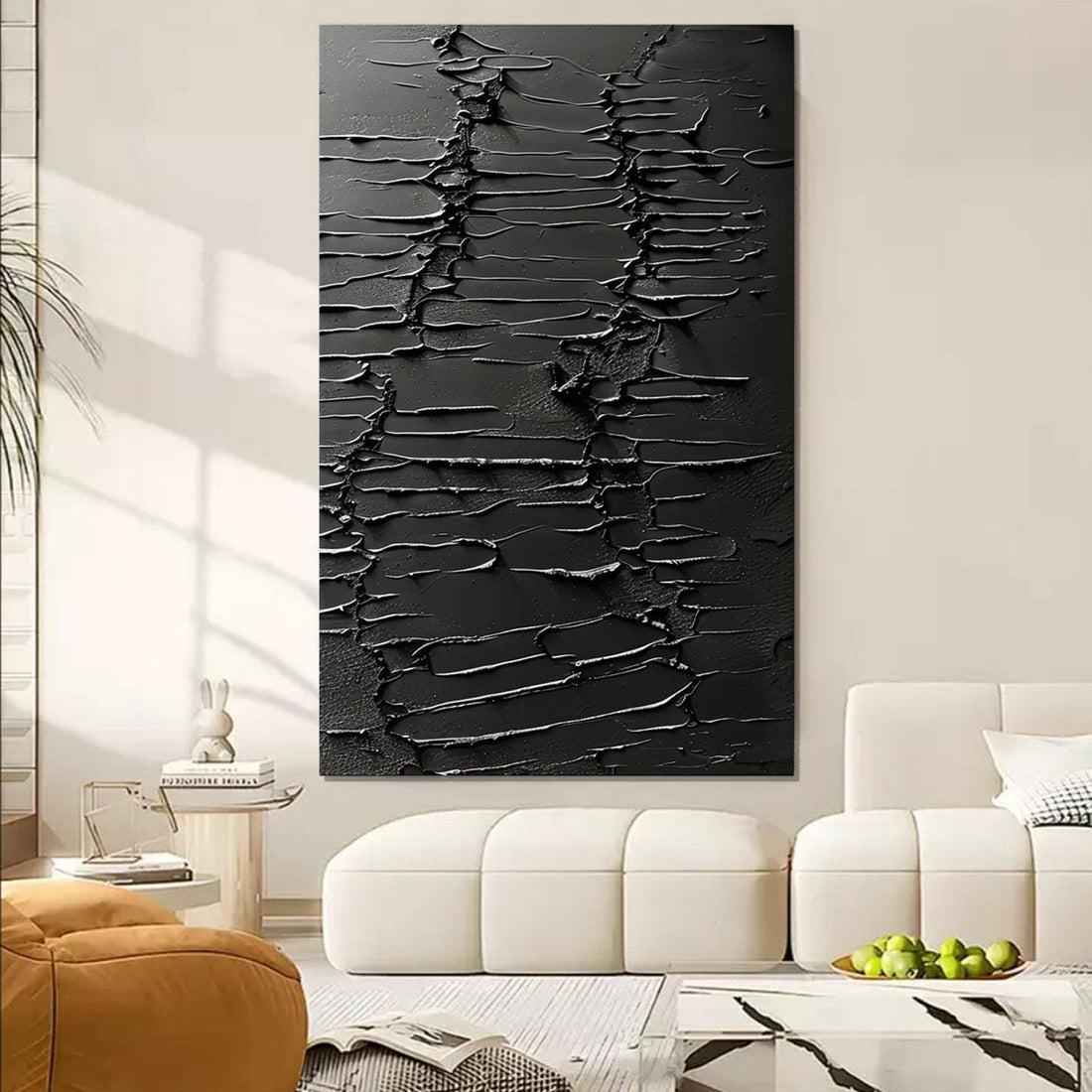 Minimalist Plaster Painting "Eternal Echoes"