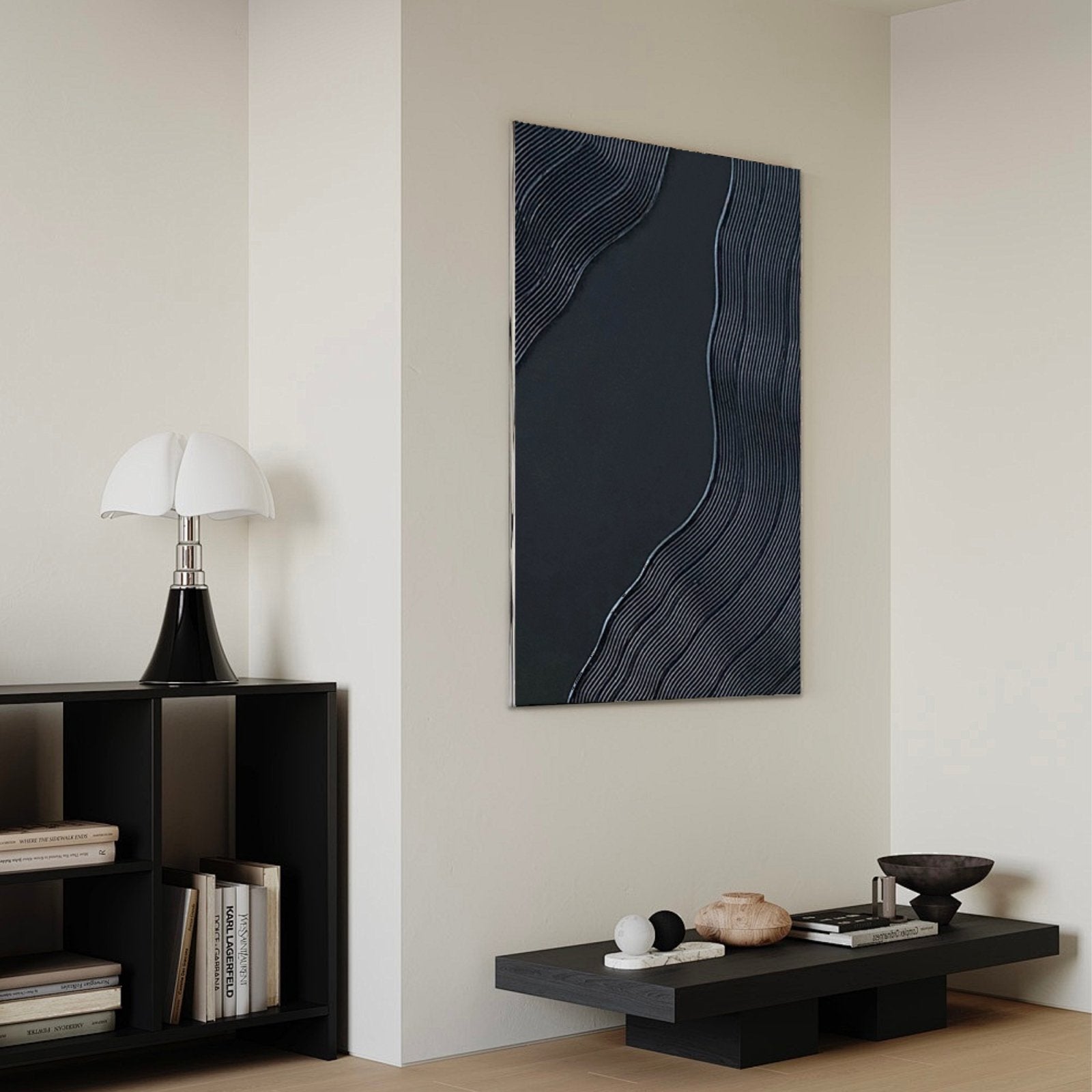 Minimalist Plaster Painting "Flow"