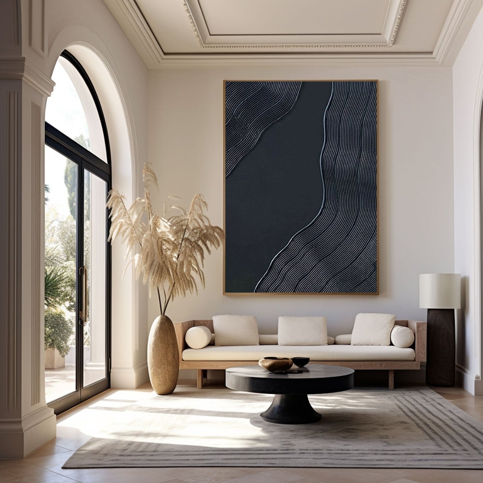 Minimalist Plaster Painting "Flow"