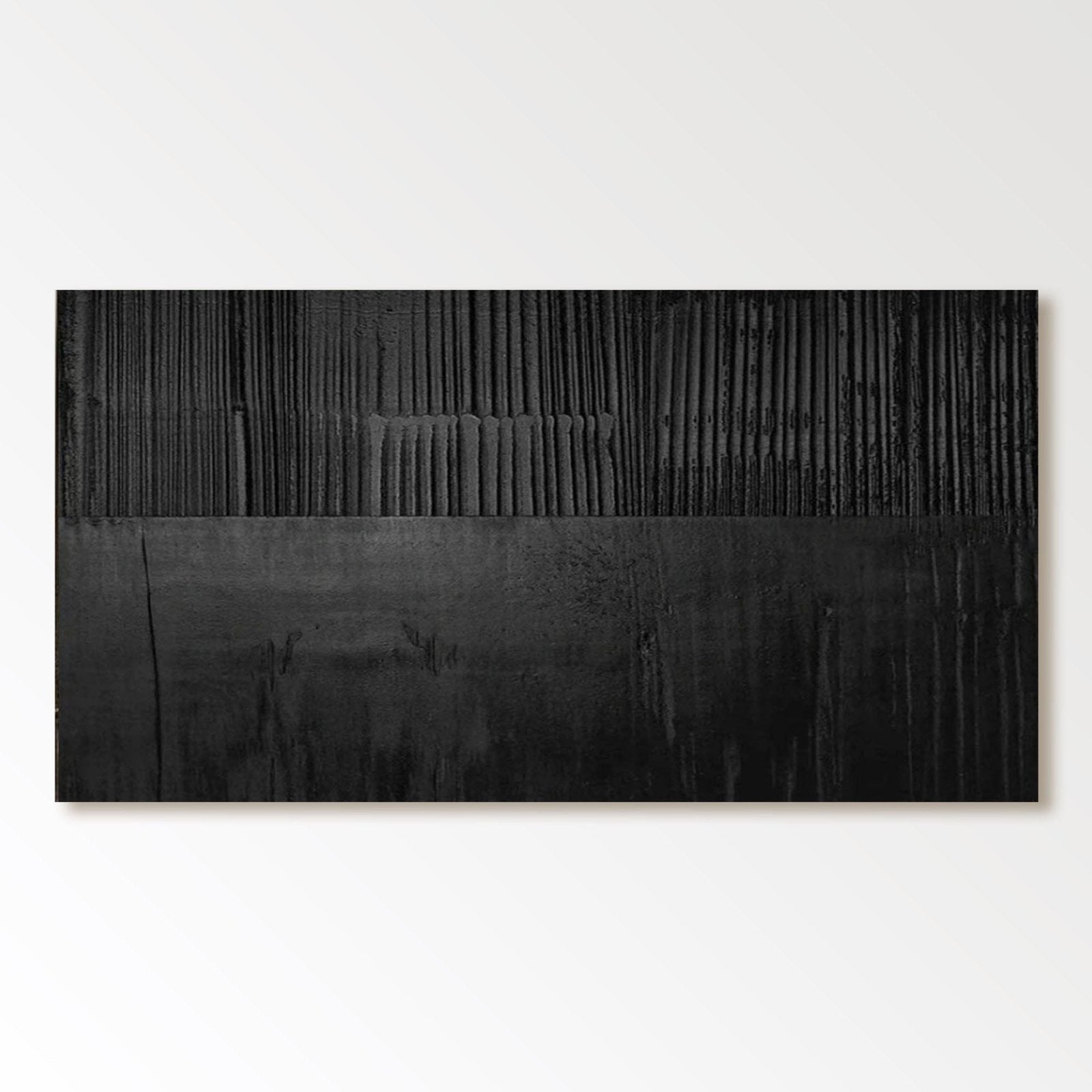 Minimalistisches Gipsgemälde „Nocturne Veil“