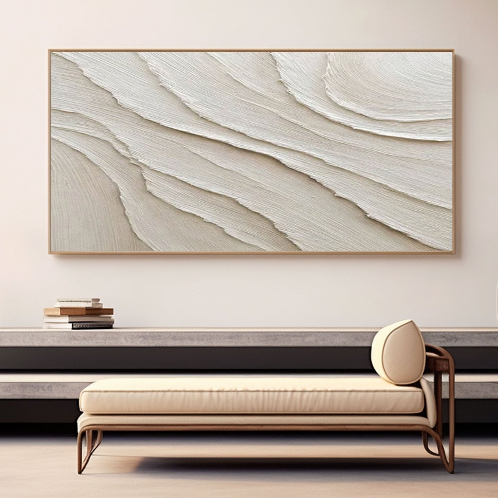 Minimalistisk gipsmaleri "Tekstureret ro"