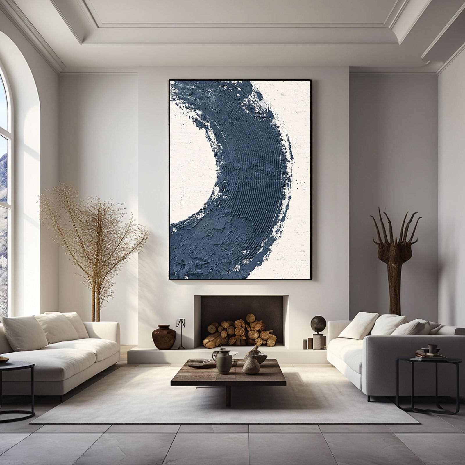 Minimalist Textured Painting "Abyss"