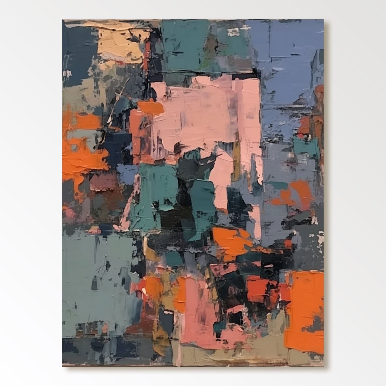 Plaster Colorful Painting "Fragmentos"