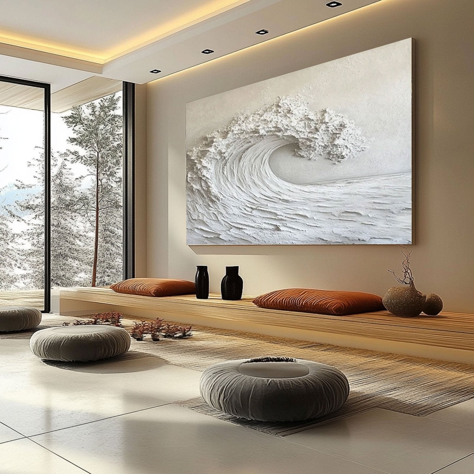 Plaster Painting "Blanc��leste��