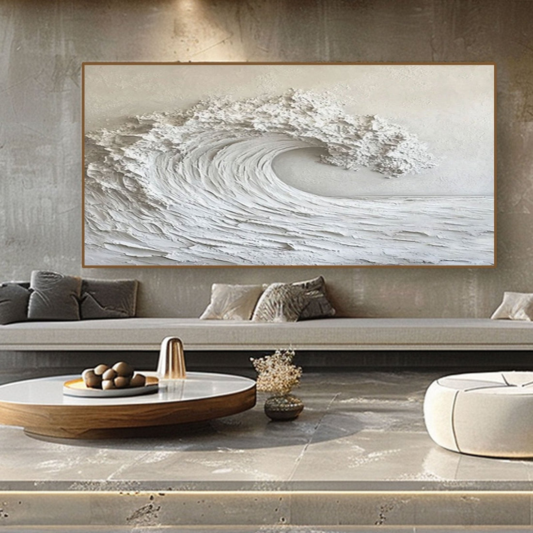 Plaster Painting "Blanc��leste��