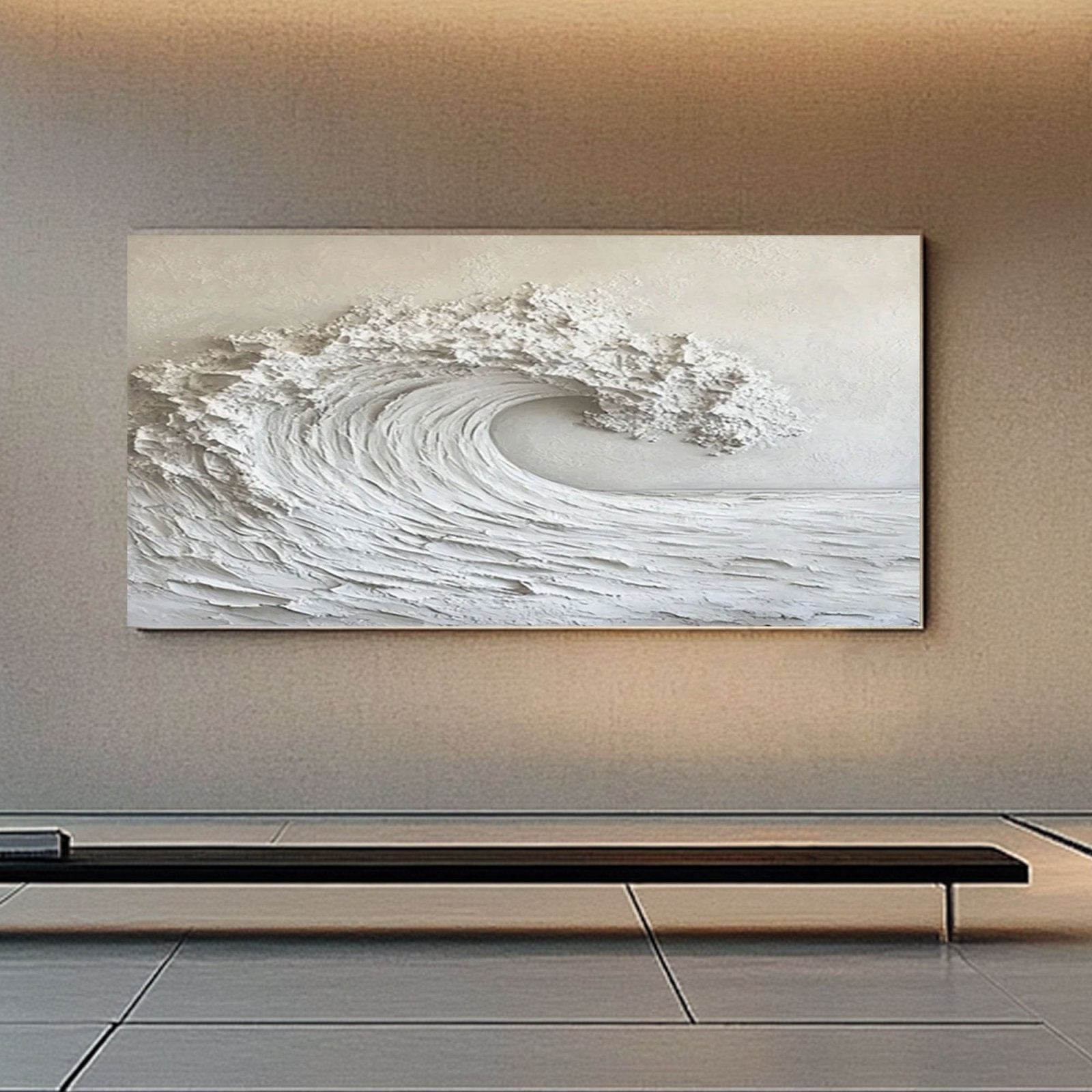 Plaster Painting "Blanc��leste��