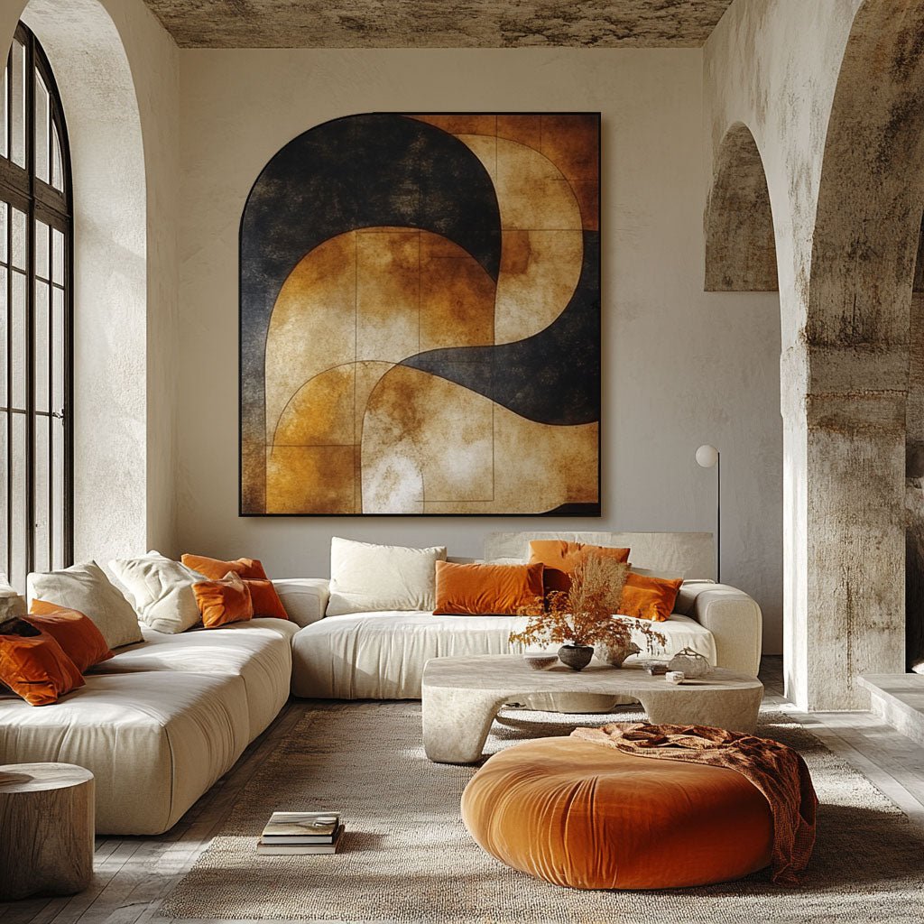 Gipsmaleri "Courbes en Harmonie"