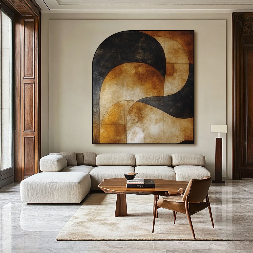 Gipsmaleri "Courbes en Harmonie"