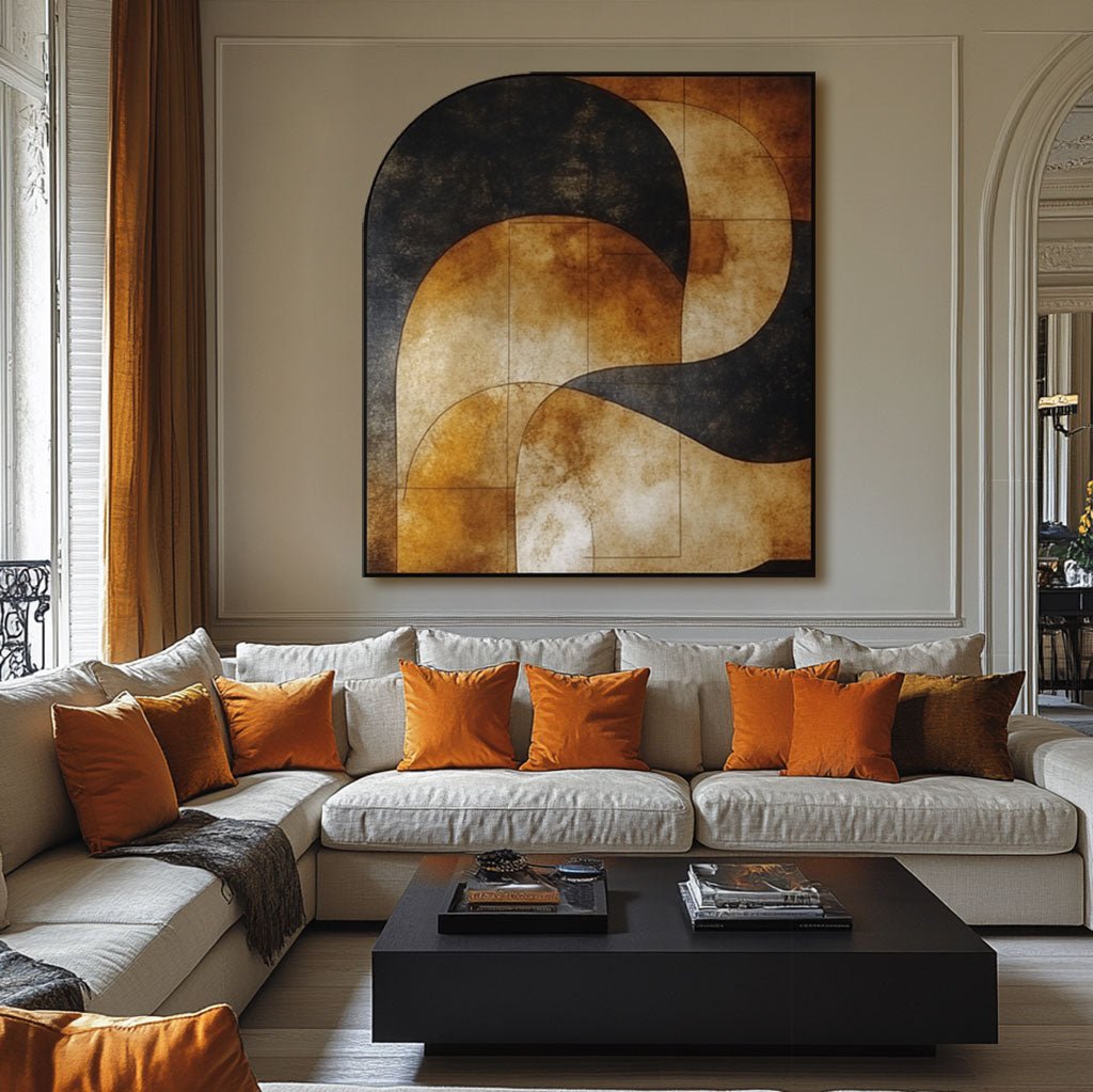 Gipsmaleri "Courbes en Harmonie"