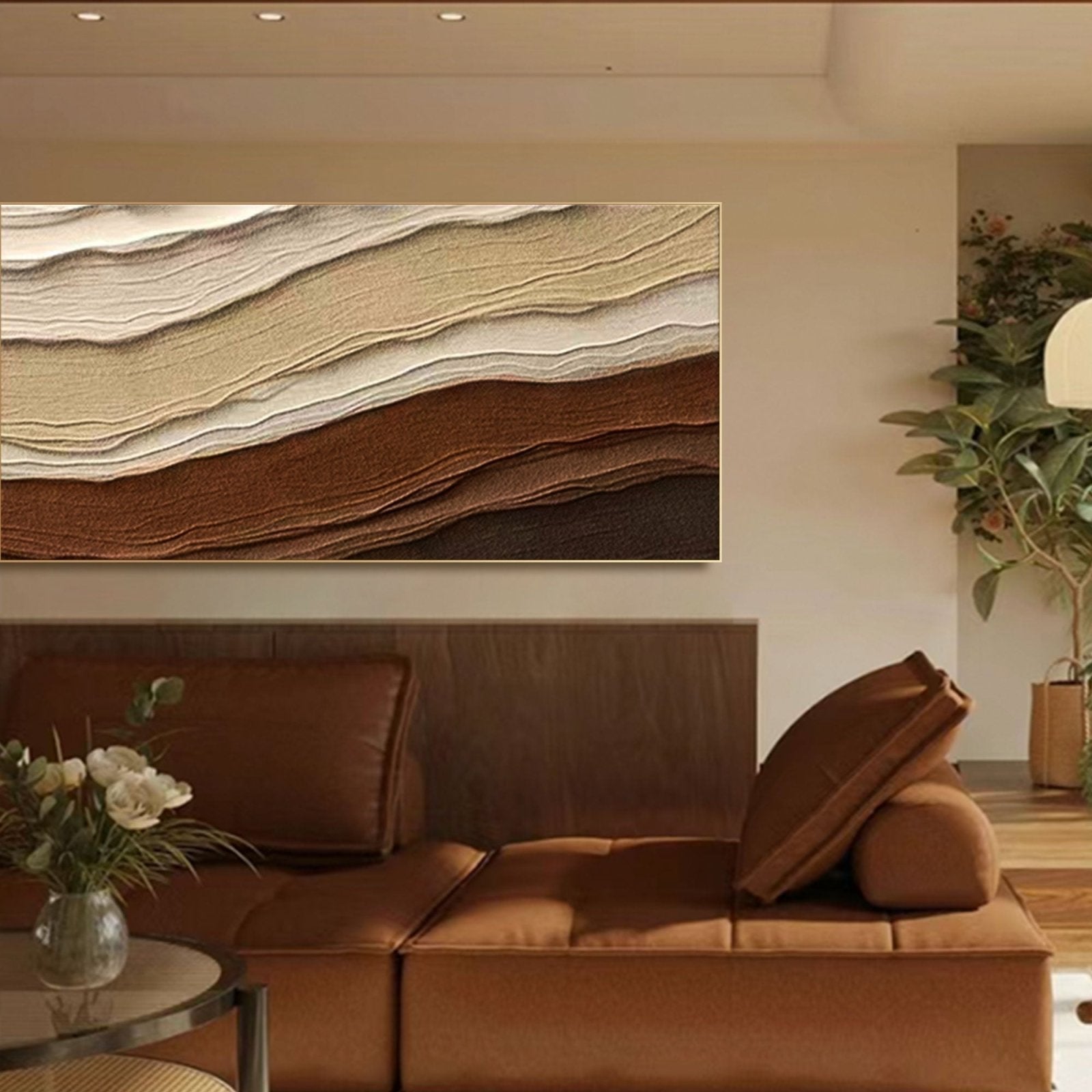 Plaster Painting "Earthen Rhythms"