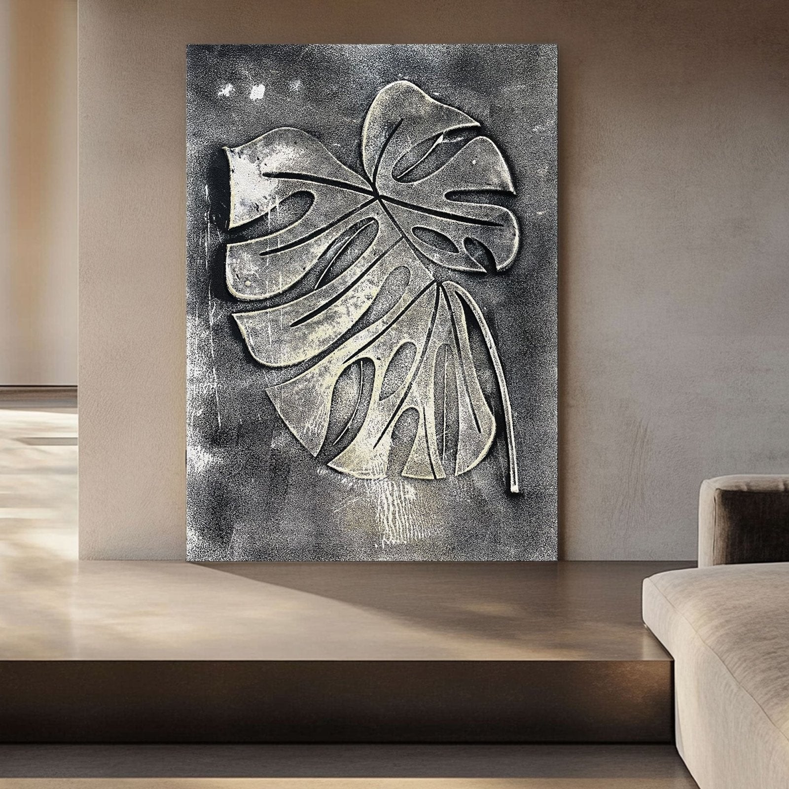 Plaster Painting "Élodie Cendre“