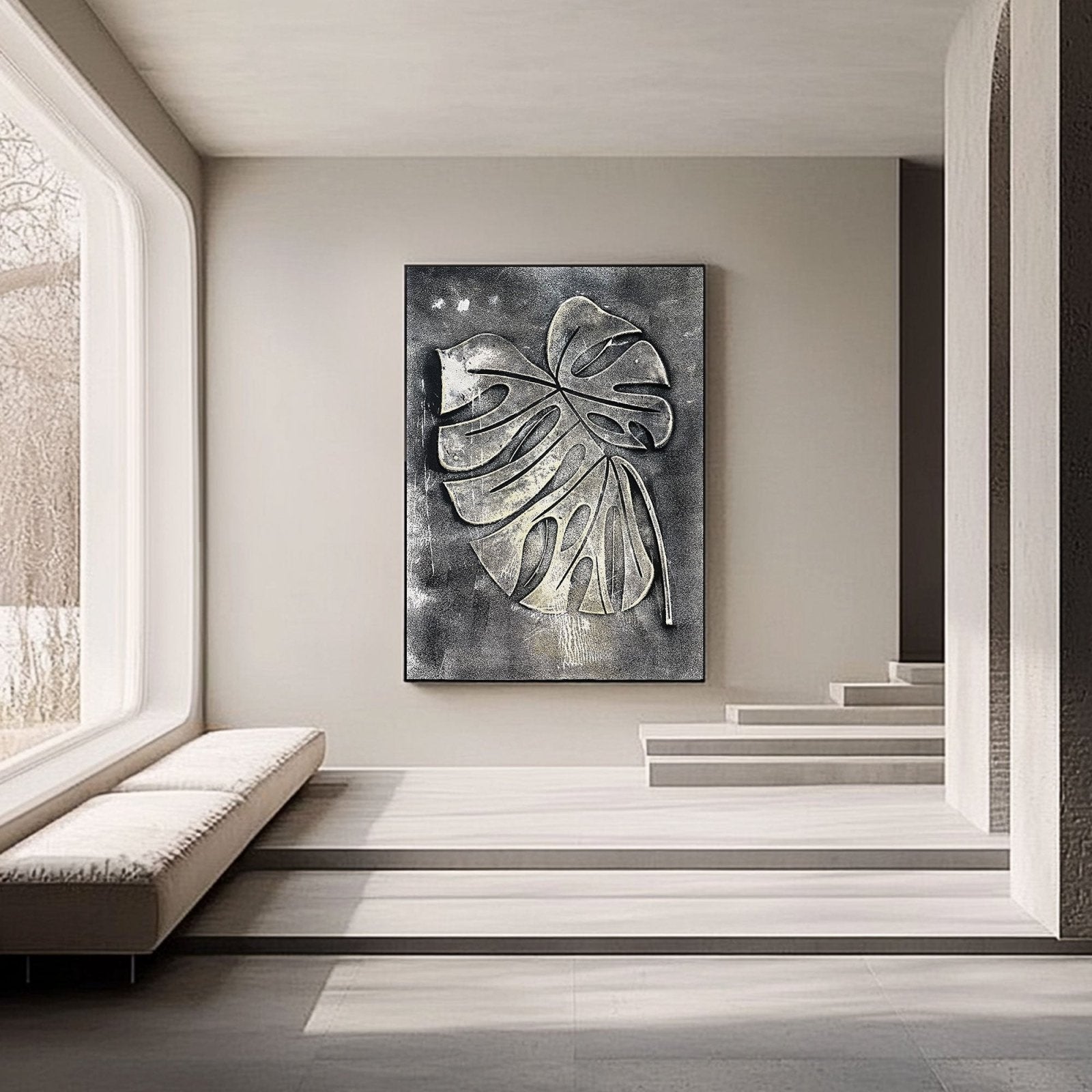 Plaster Painting "Élodie Cendre“