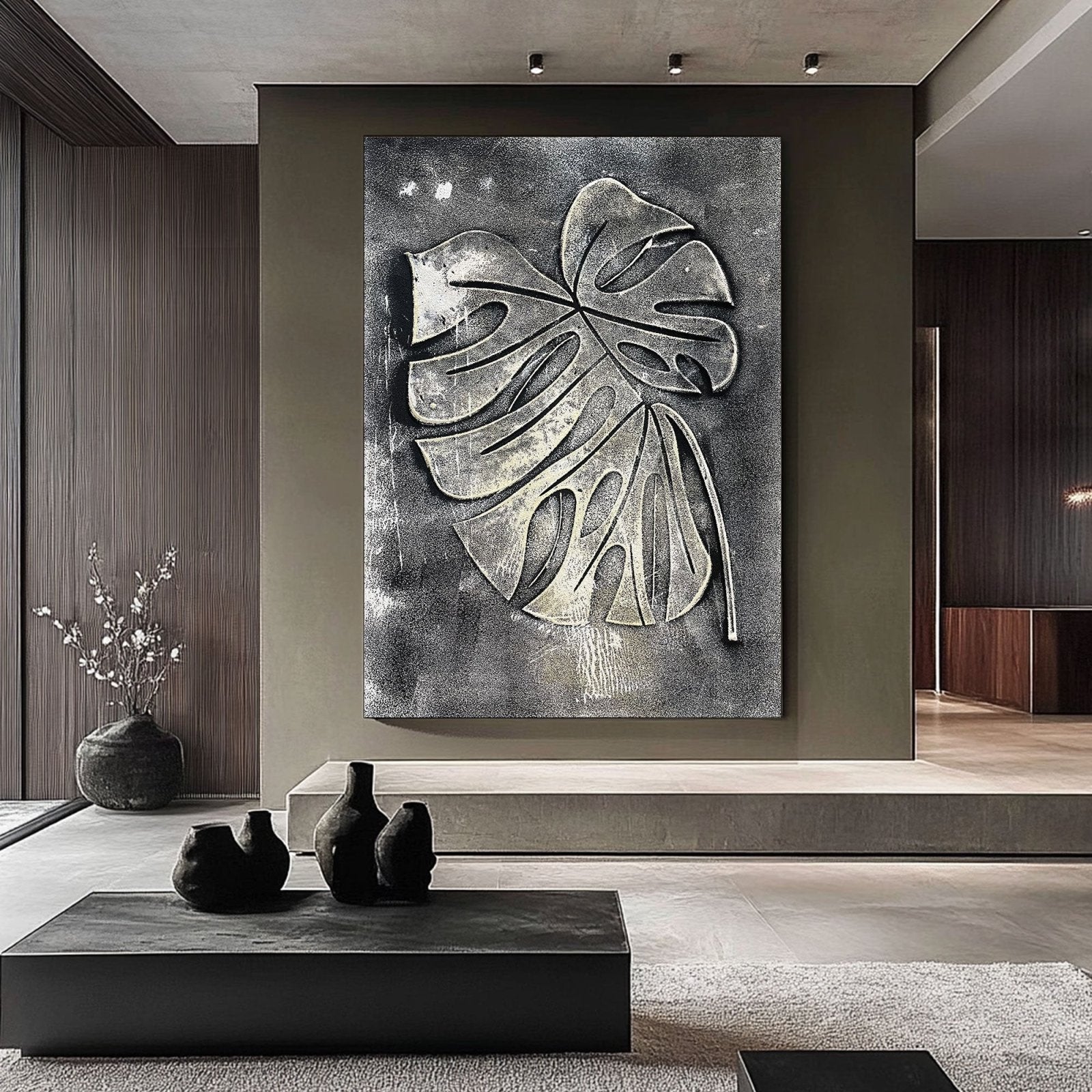 Plaster Painting "Élodie Cendre“