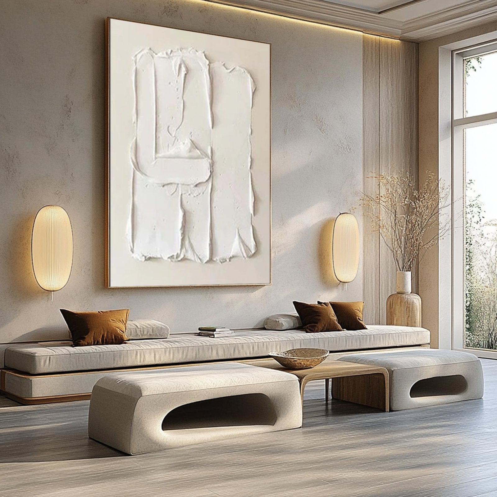 Plaster Painting "Éloïse Blancheur“