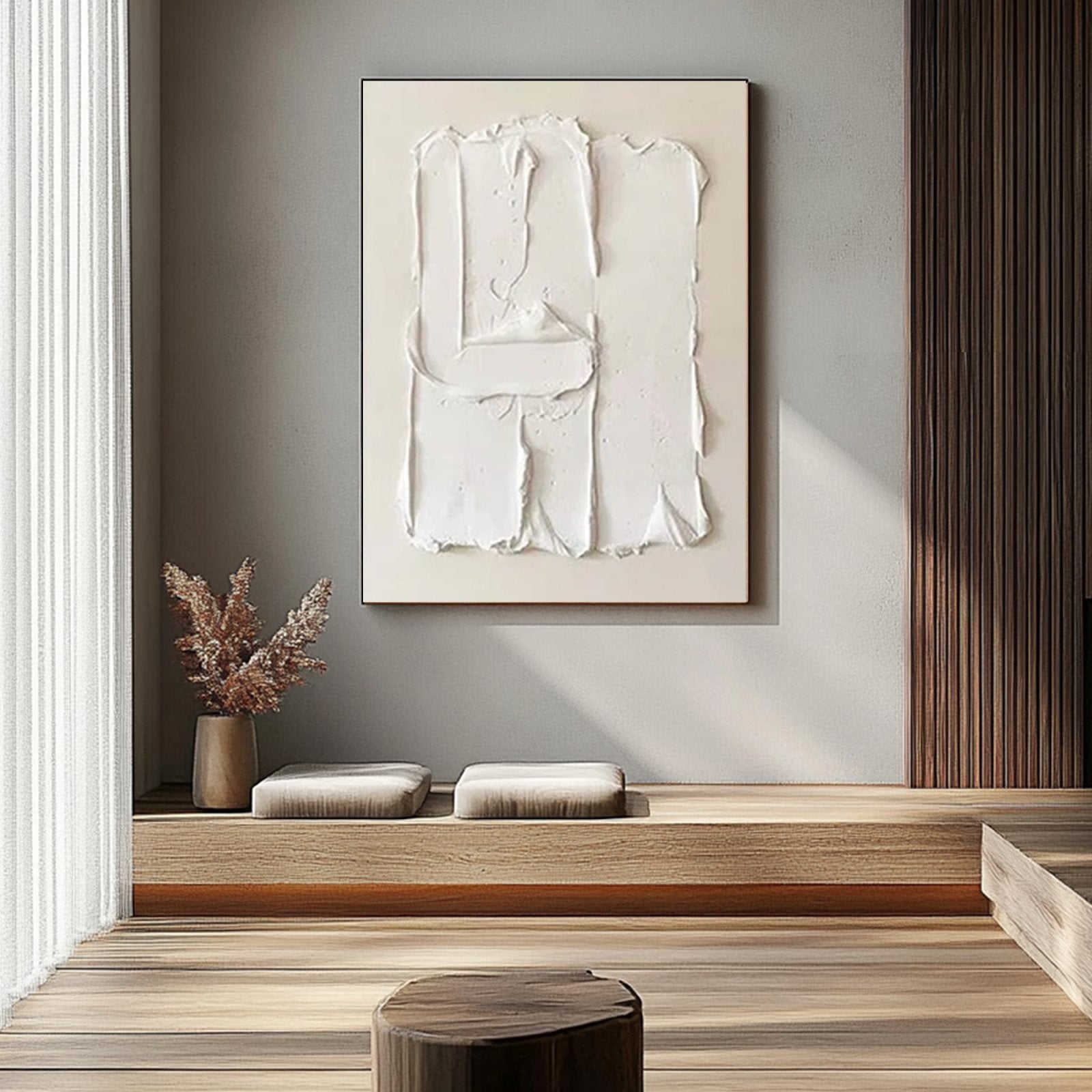 Plaster Painting "Éloïse Blancheur“