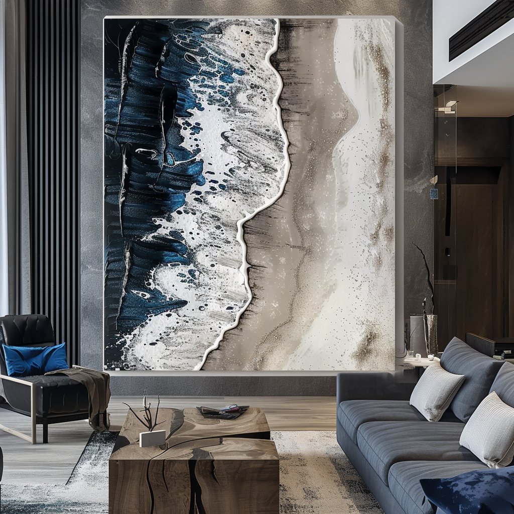 Plaster Painting "Eternal Waves"