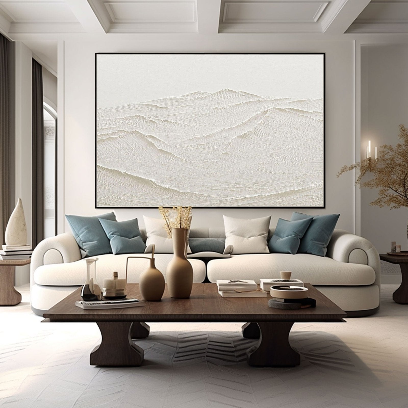 Plaster Painting  "Ethereal Ridges"