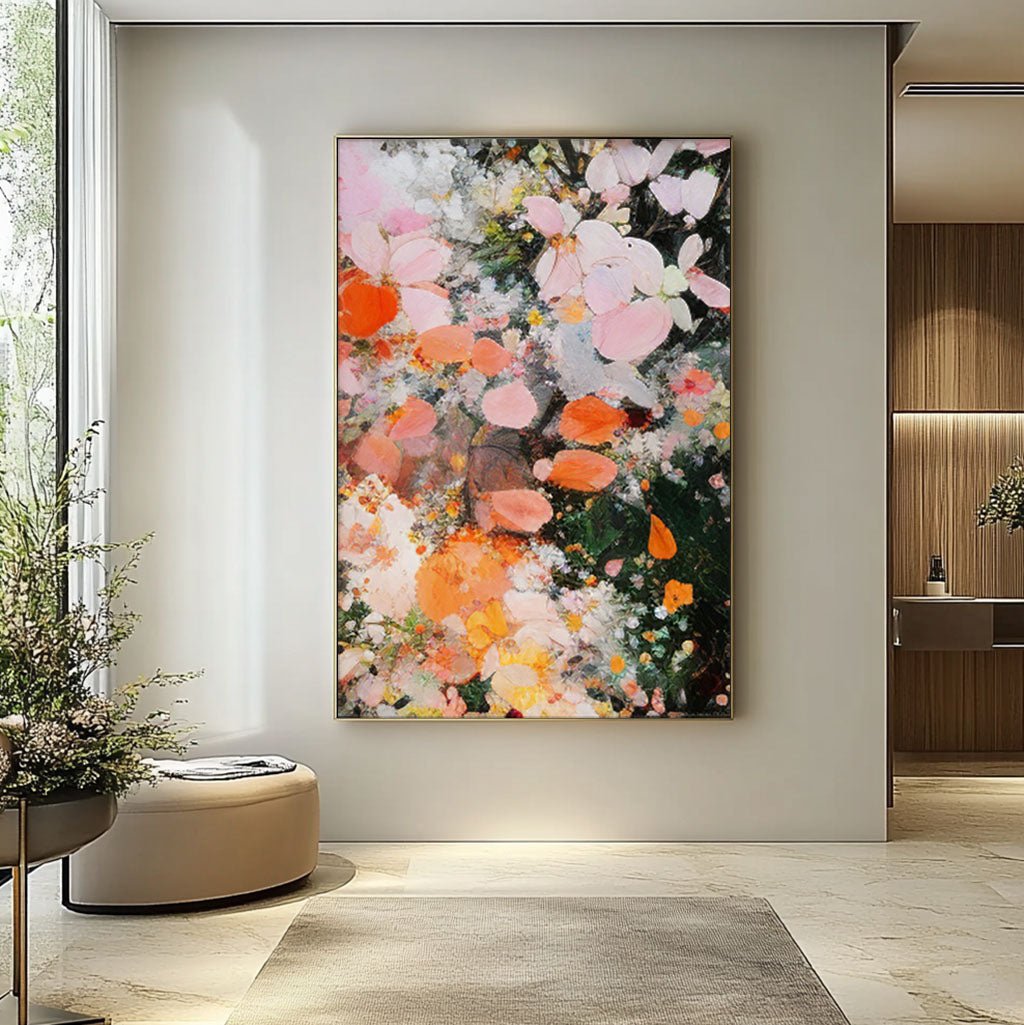 Gipsmaleri "Fleurs en Éclosion"