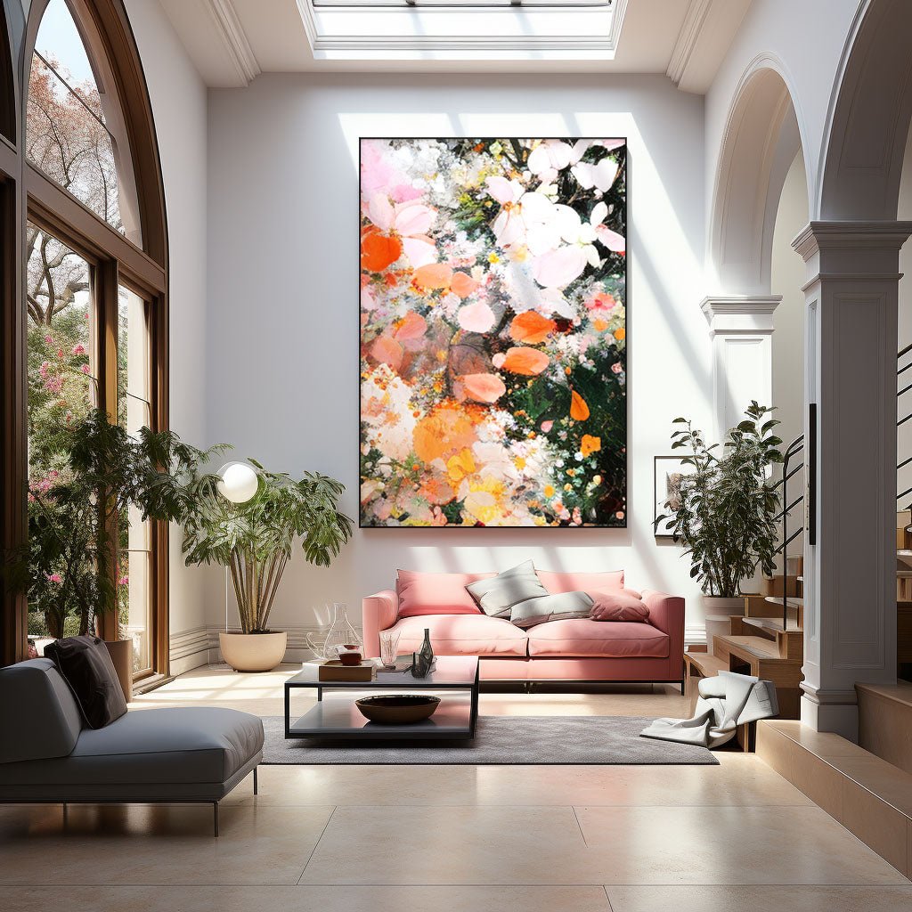 Gipsmaleri "Fleurs en Éclosion"