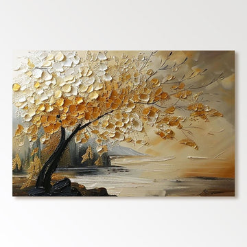 Plaster Painting "Golden Whisper"