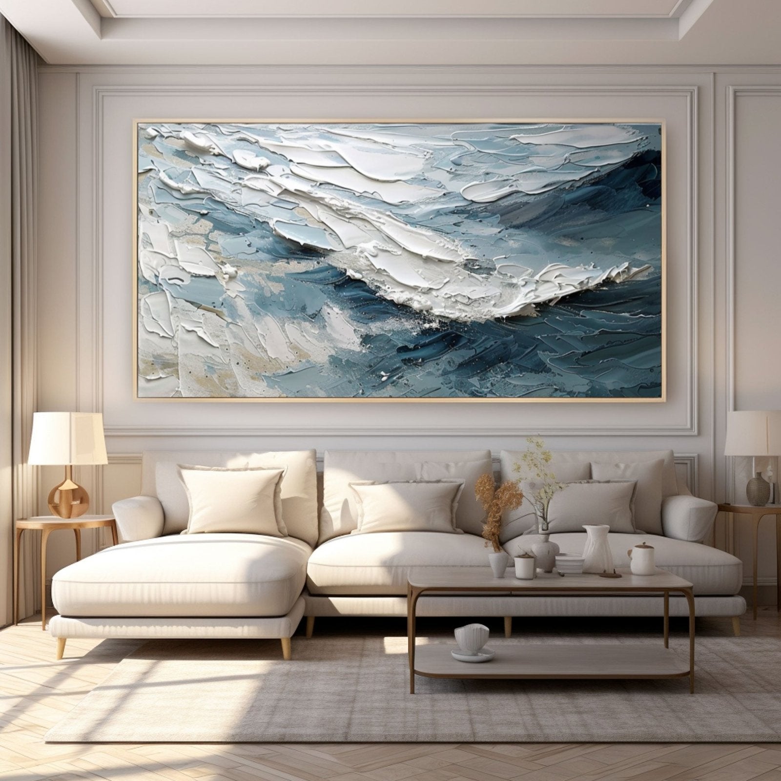 Plaster Painting "Ocean's Whisper"