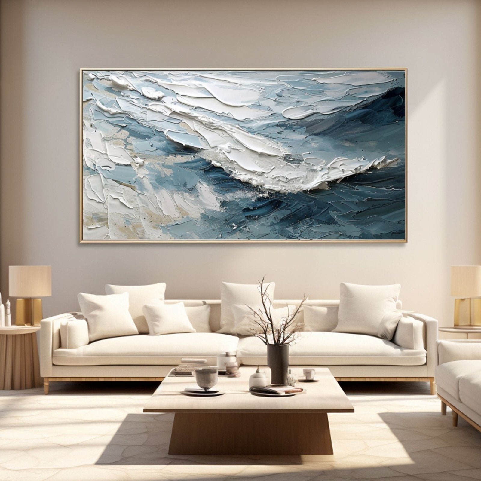 Plaster Painting "Ocean's Whisper"