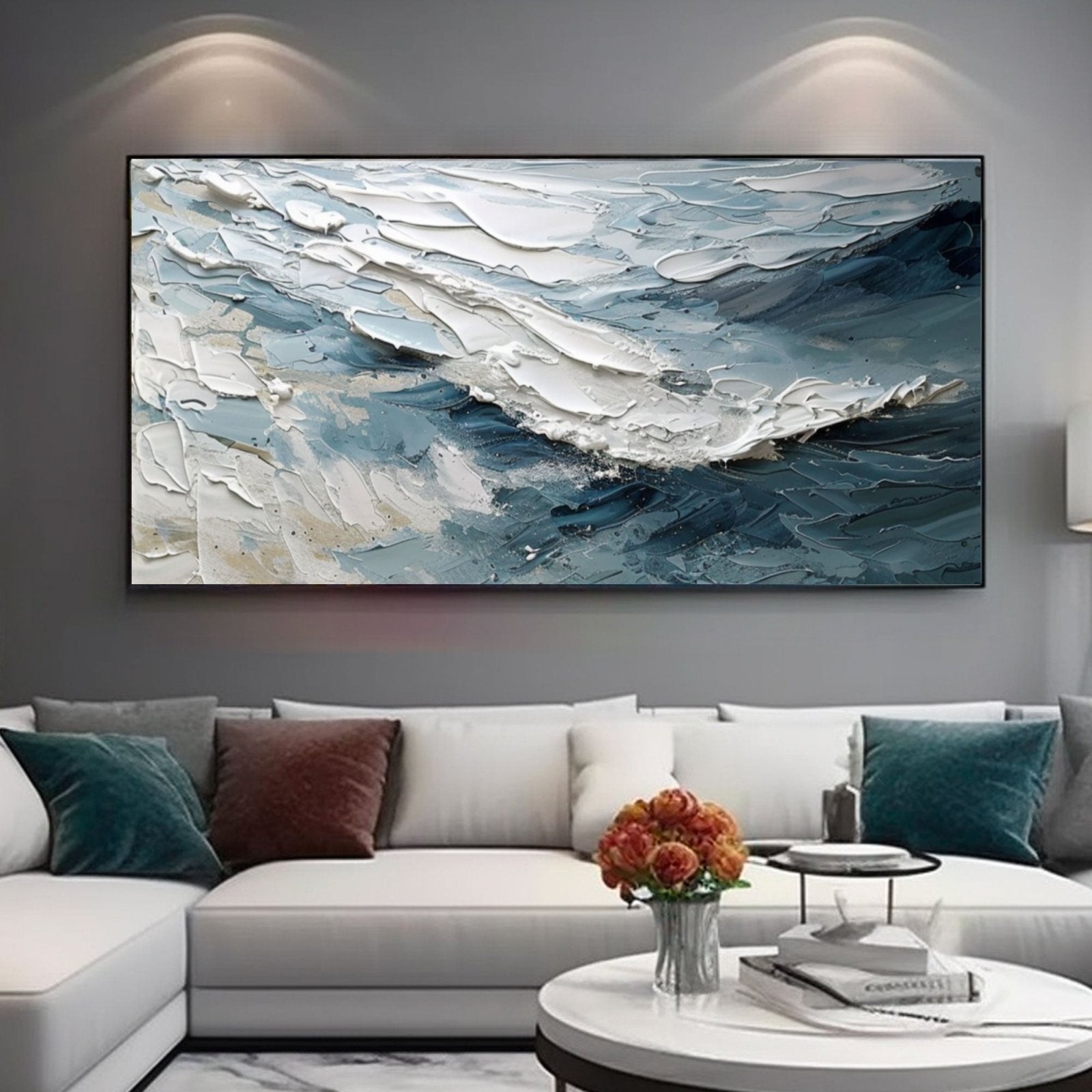 Plaster Painting "Ocean's Whisper"