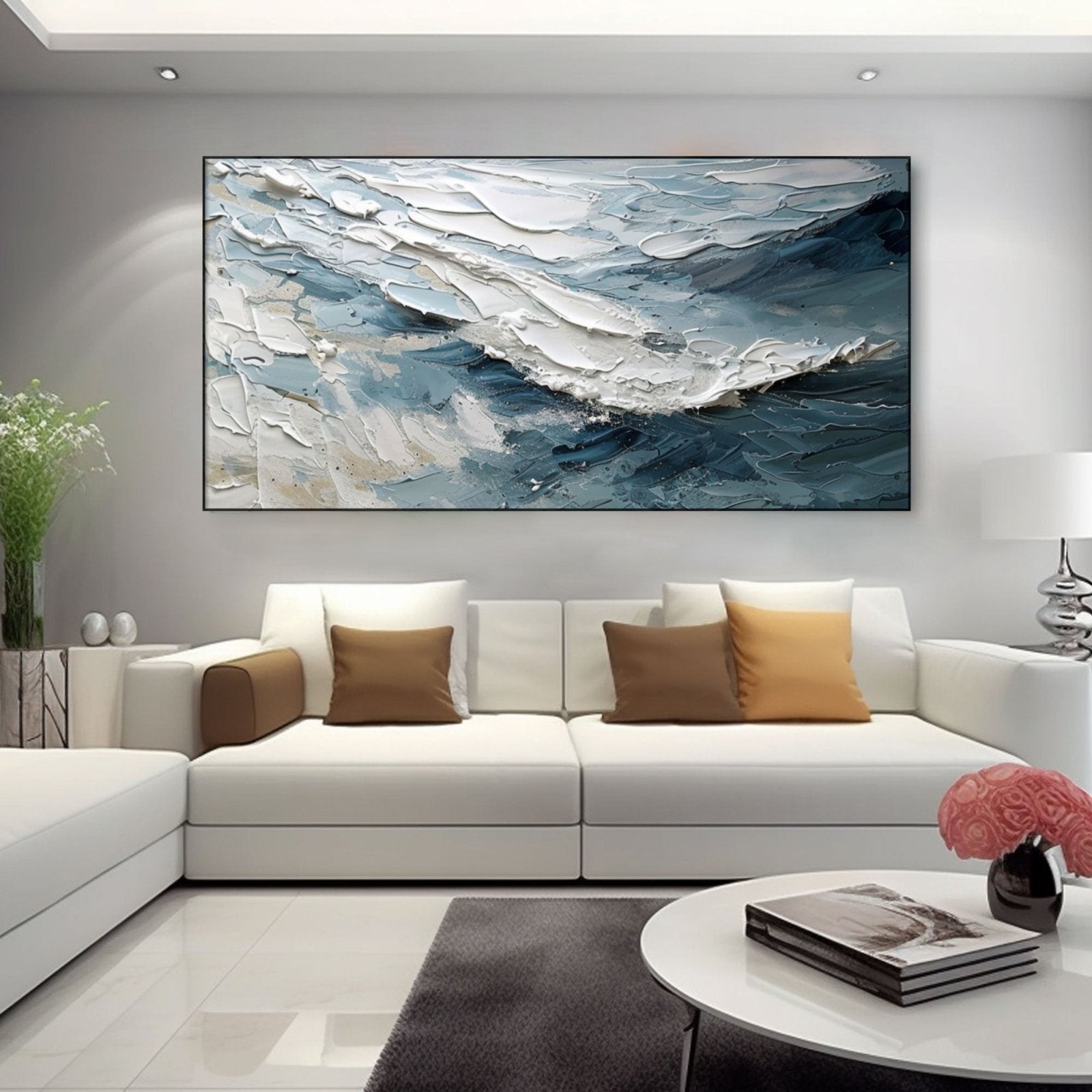 Plaster Painting "Ocean's Whisper"