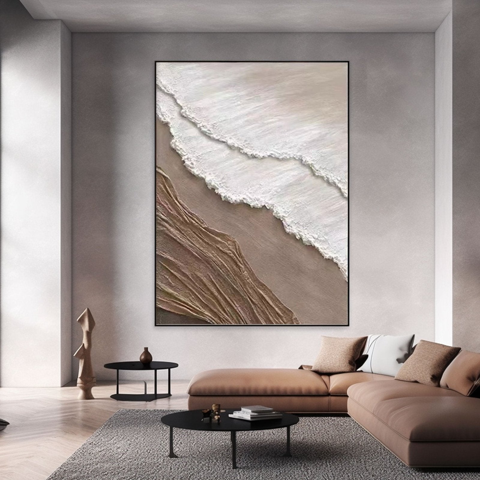 Plaster Painting "Seaside Embrace"